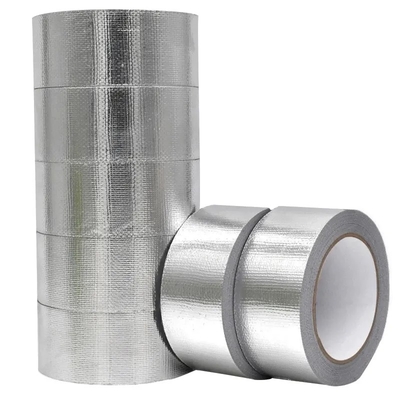 Flammhemmendes selbstklebendes Aluminiumfolie HVAC-Wärmedämmungs-Fiberglas-Stoff-Band