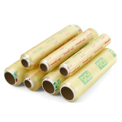 PVC haften kompostierbare Stretchfolie für Nahrungsmittelneuen haltenen kundenspezifischen Plastikhülle-Nahrungsmittelgrad an