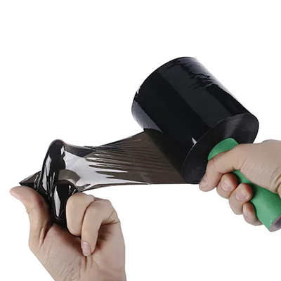 Schwarzer Ausdehnungs-Verpackung Film Mini Handhelds LLDPE verpackender mit drehender Griff-Zufuhr für Karton-Verpackung