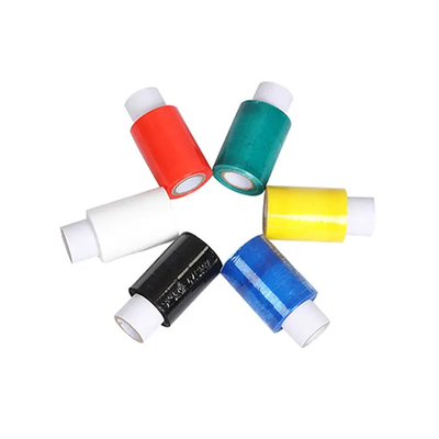 Farbige Ausdehnungs-Verpackungs-Film-gelbe Plastikhülle Mini Handhelds LLDPE mit Griff-Zufuhr