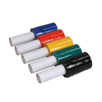 Farbige Ausdehnungs-Verpackungs-Film-gelbe Plastikhülle Mini Handhelds LLDPE mit Griff-Zufuhr