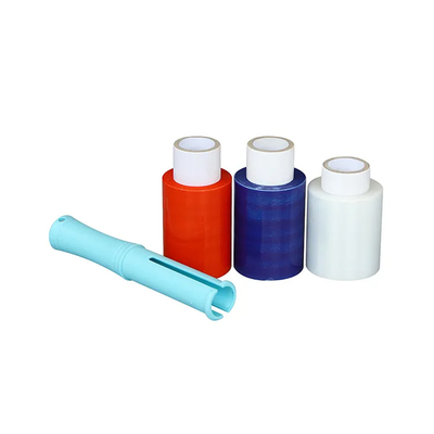 Farbige Ausdehnungs-Verpackungs-Film-gelbe Plastikhülle Mini Handhelds LLDPE mit Griff-Zufuhr