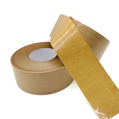 Selbstklebendes Brown-Papier-Packband Fiberglas verstärkter Packband Flatback Kraftpapier