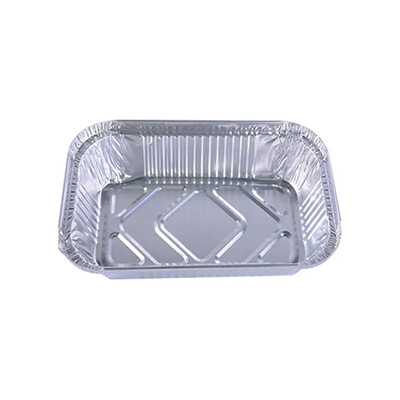 Behälter-Nahrungsmittelaluminiumkasten 1 lbs 450ml länglicher zum Mitnehmen mit Deckel