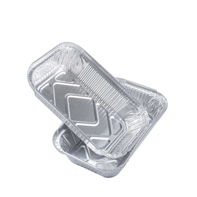 Behälter-Nahrungsmittelaluminiumkasten 1 lbs 450ml länglicher zum Mitnehmen mit Deckel