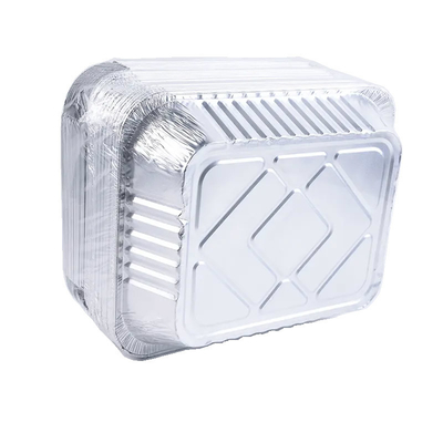 Einweg-Lebensmittelverpackungen aus Aluminiumfolie, rechteckige Folienschale mit Deckel