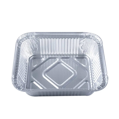 Einweg-Lebensmittelverpackungen aus Aluminiumfolie, rechteckige Folienschale mit Deckel
