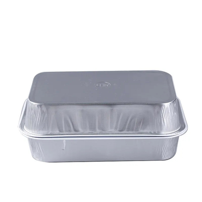 fluglinien-Nahrungsmittelservice-Aluminiumfolie-Behälter des Rechteck-350ml Wegwerfmit Deckel