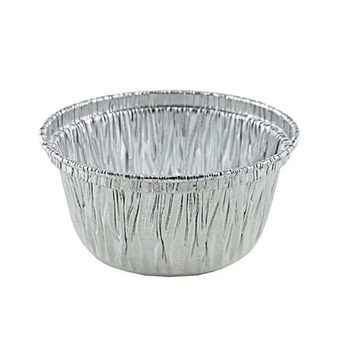 Runde Lebensmittelbehälter aus Aluminiumfolie zum Mitnehmen, 130 ml, Einweg-Auflaufförmchenbecher
