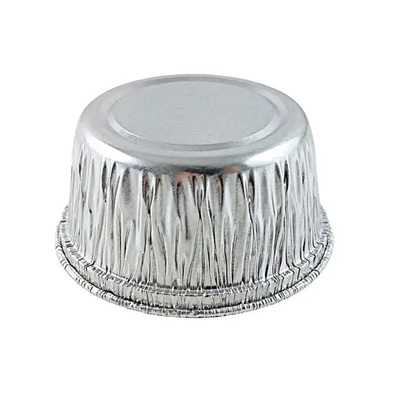 Runde Lebensmittelbehälter aus Aluminiumfolie zum Mitnehmen, 130 ml, Einweg-Auflaufförmchenbecher
