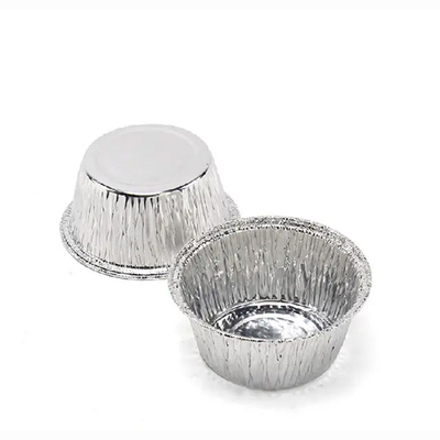 Runde Lebensmittelbehälter aus Aluminiumfolie zum Mitnehmen, 130 ml, Einweg-Auflaufförmchenbecher