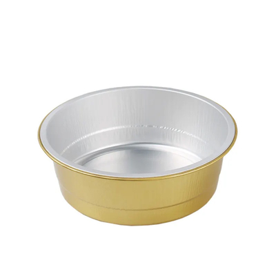 450 ml bunte Lebensmittelbehälter aus Aluminiumfolie, glatte Wand, Einweg-Pudding-Backförmchen mit Deckel