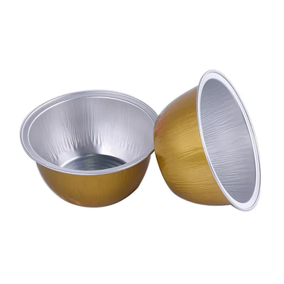 Falteten Wegwerfnahrungsmittelbehälter der aluminiumfolie-130ML backende Schalen-bunte Kuchen-Schüssel Pan