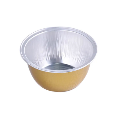 Falteten Wegwerfnahrungsmittelbehälter der aluminiumfolie-130ML backende Schalen-bunte Kuchen-Schüssel Pan