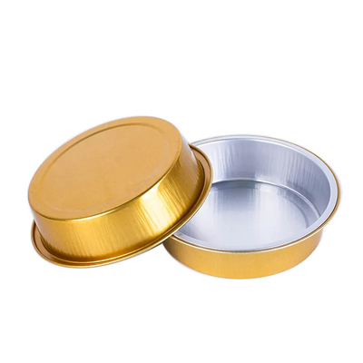 Wegwerfnahrungsmittelbehälter der aluminiumfolie-150ml ringsum bunten Mini Cupcake Baking Cups With-Deckel